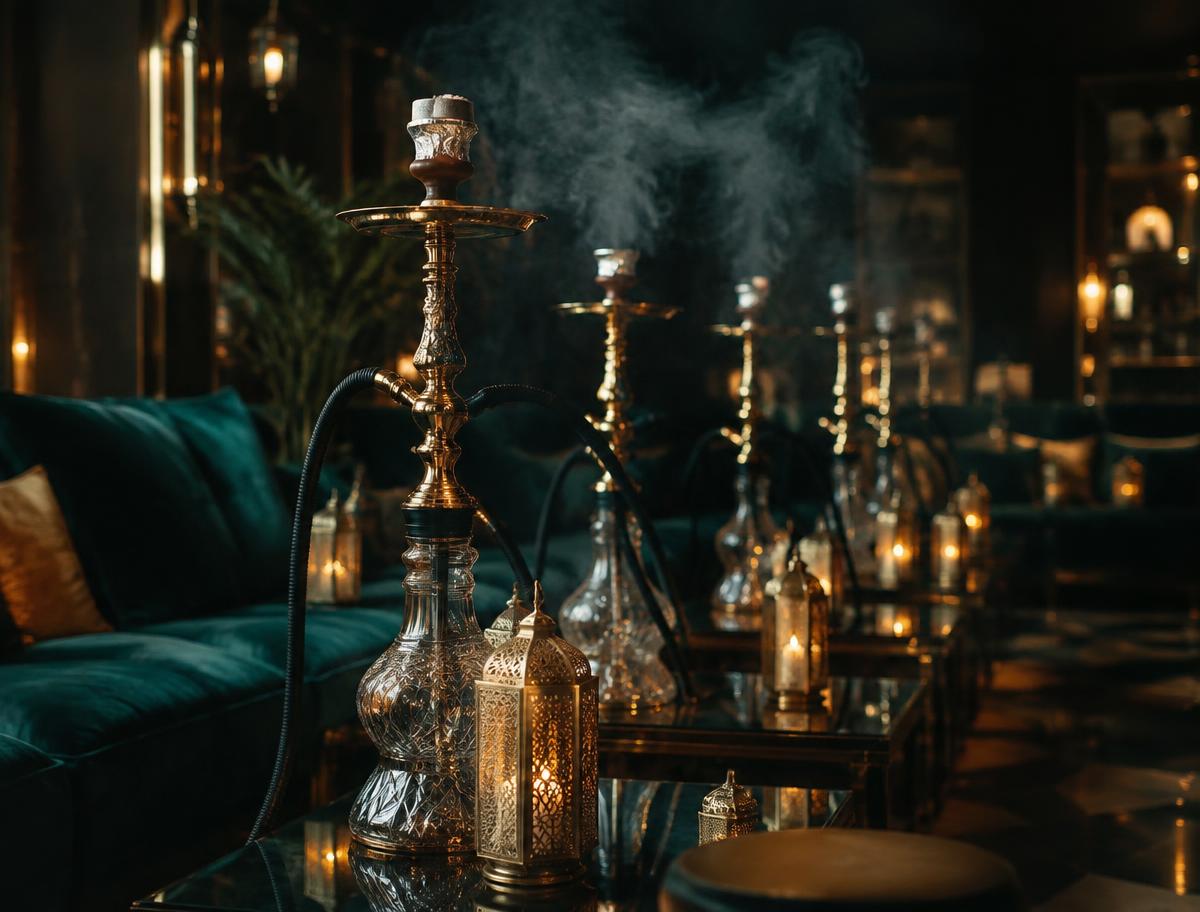 Premium hookah lounge setup